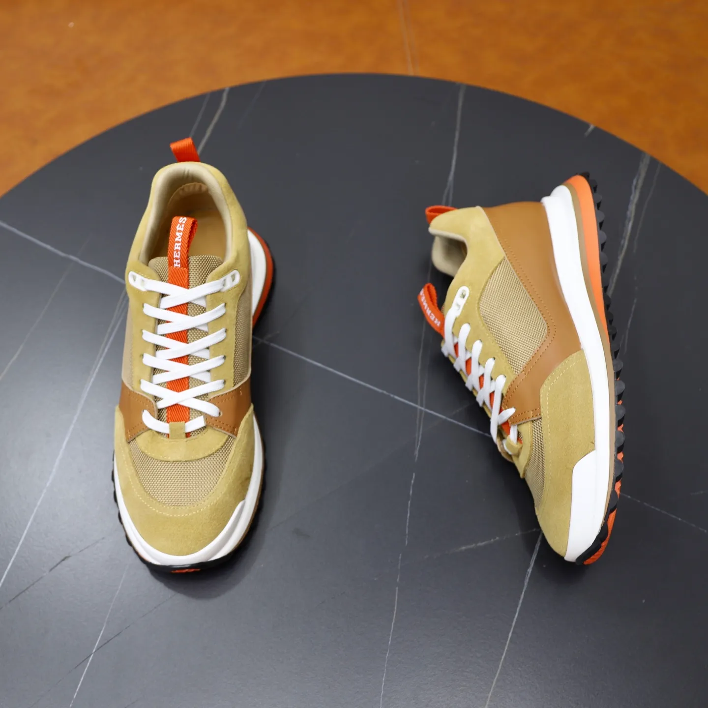 Men's shoes: 462💰🎬【Hermès】Official website synchronization Counter quality French Paris catwalk style Simple and classic Imported original fabric Original outsole Size (size): 38-44